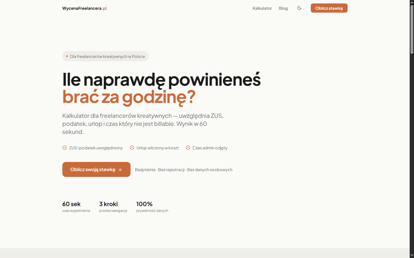 Wycena Freelancera – kalkulator wycen